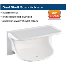 DTA Australia Black Large Dual Shelf Soap Holder 