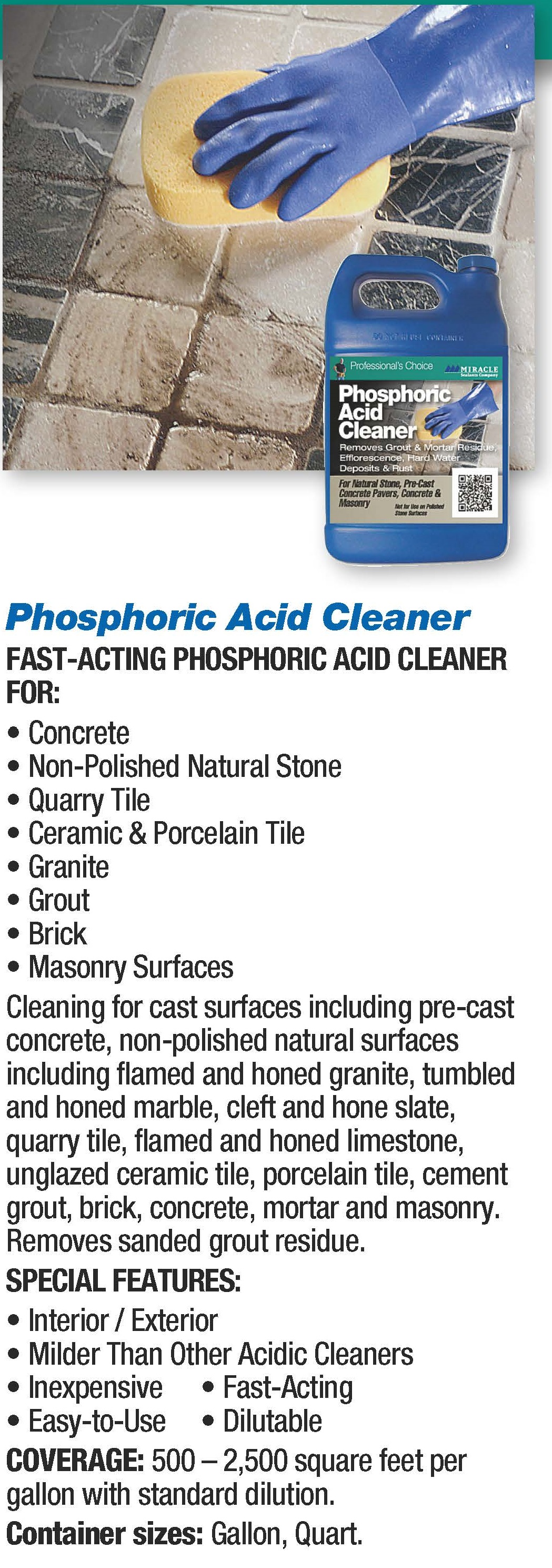 DTA Australia MIRACLE PHOSPHORIC ACID CLEANER 1 QUART / 946 ML EXCESS