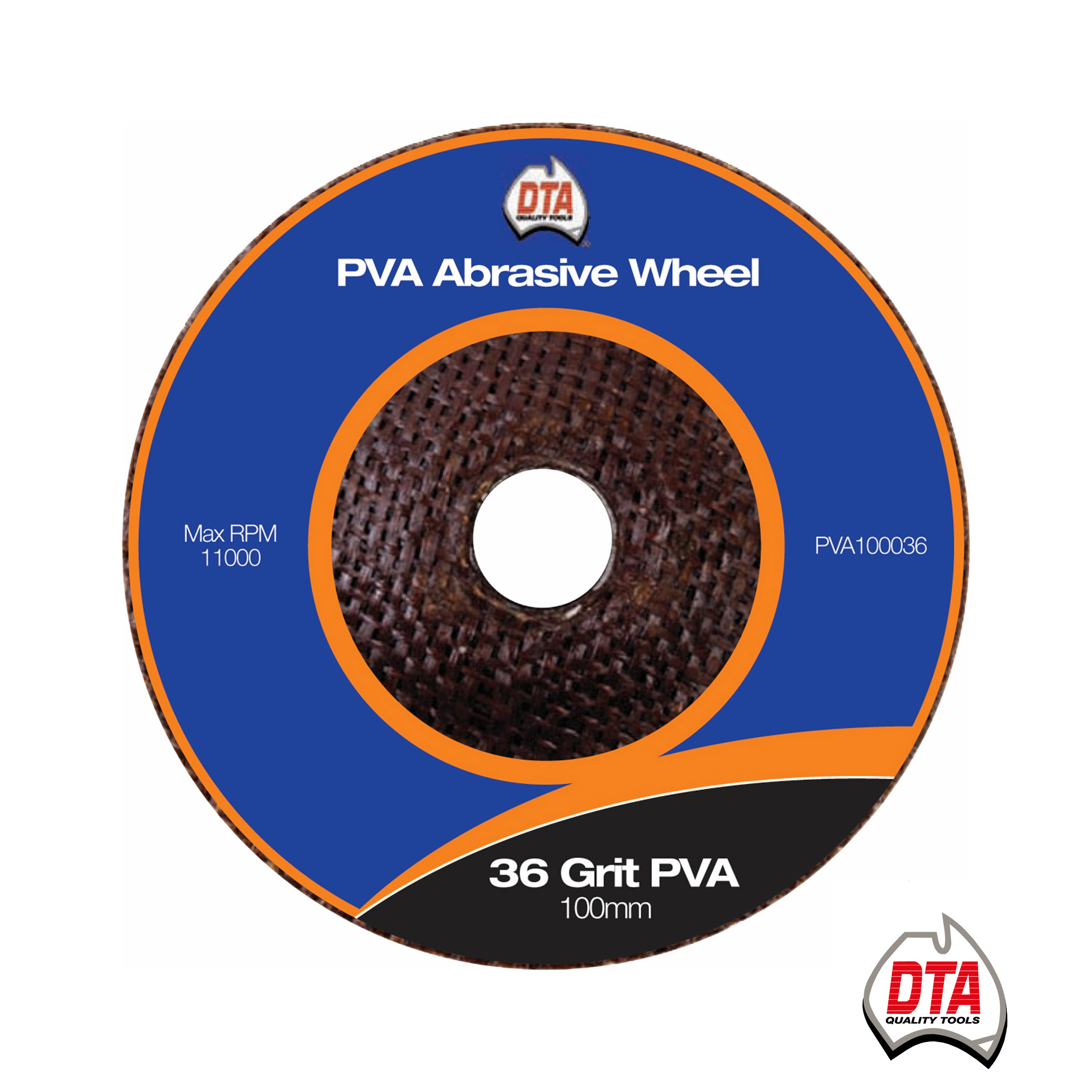 DTA Australia GRINDING/POLISHING DISC 36 GRIT 100MM