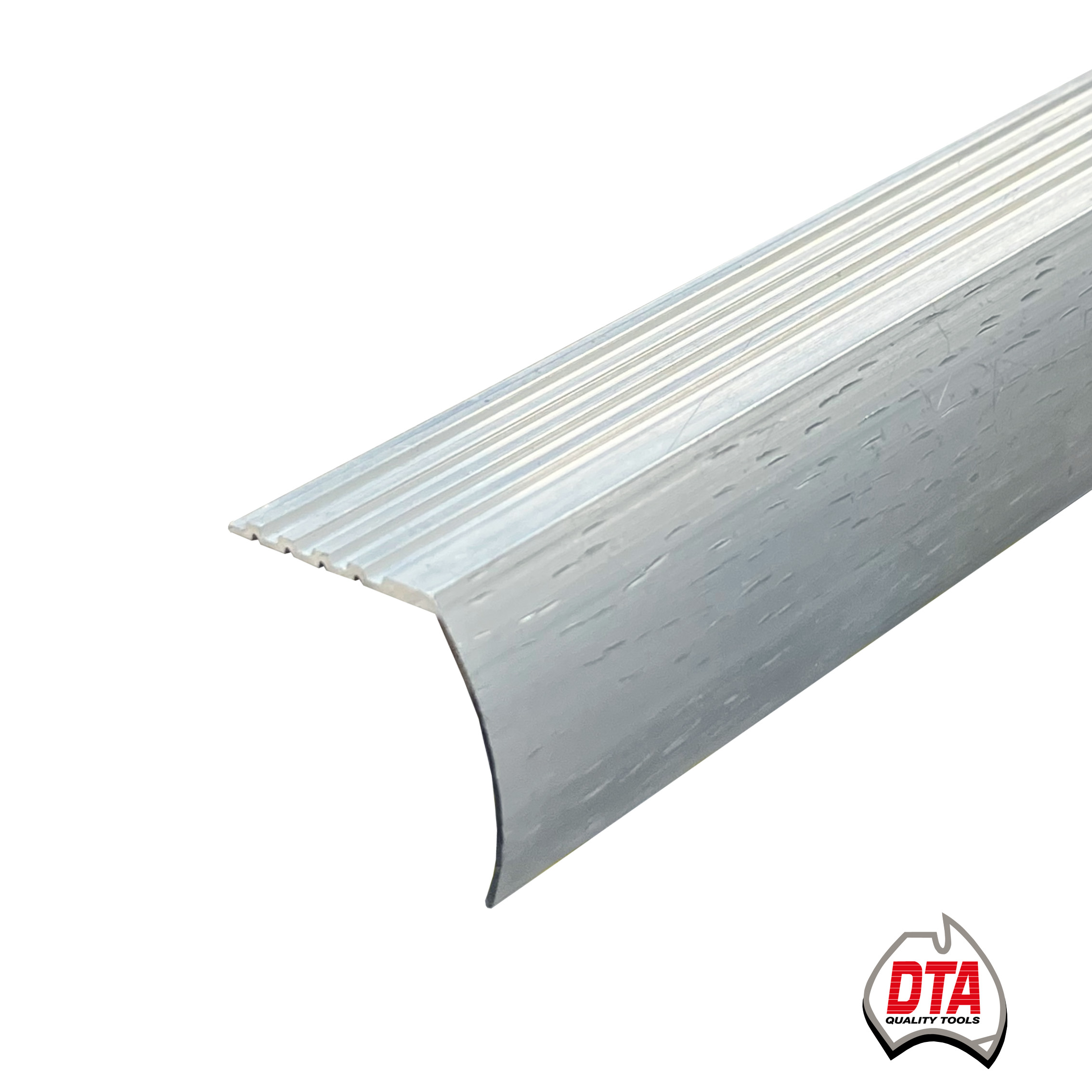 DTA Australia STAIR NOSING TRIM HAMMER FINISH 3.3M X 30.8MM PEWTER